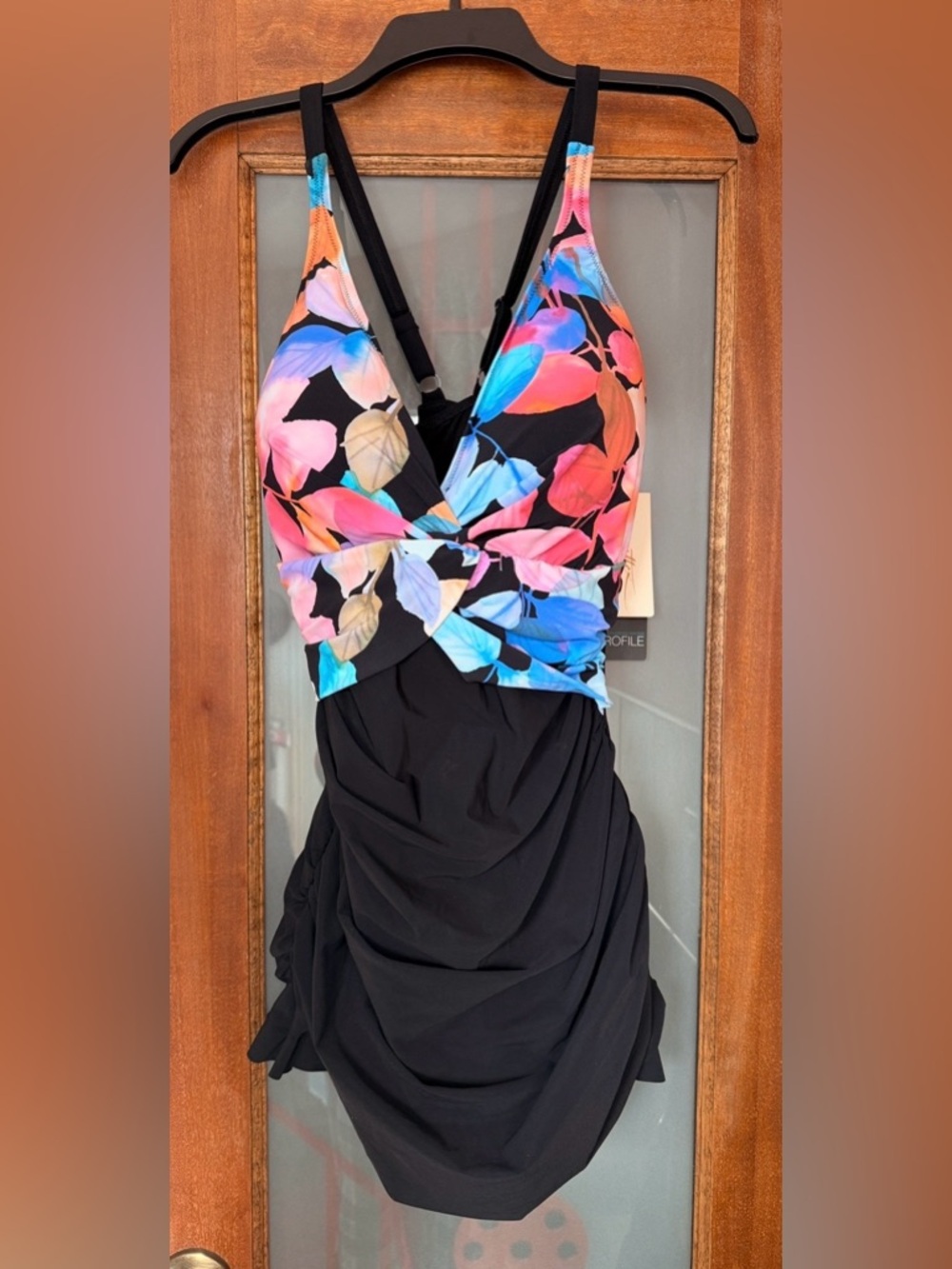 Gottex The Profile Color Rush Watercolor Plus Size Swim Dress NWT -22W